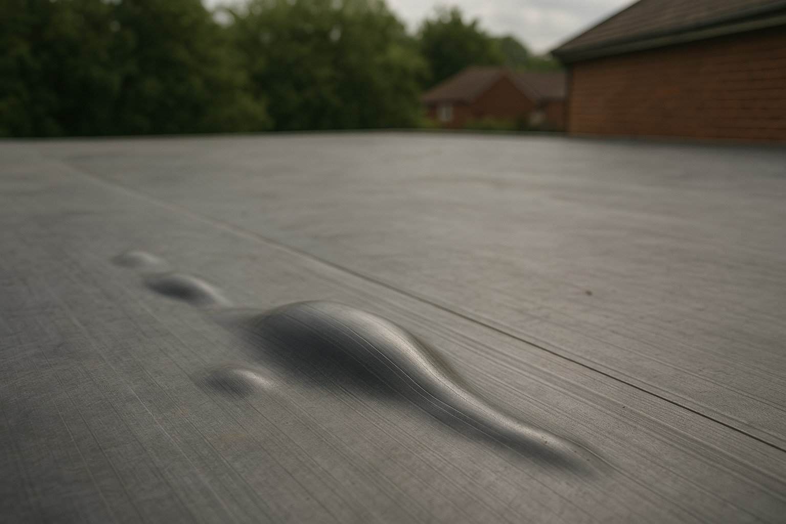 Rubber Roof Bubbles and Seam